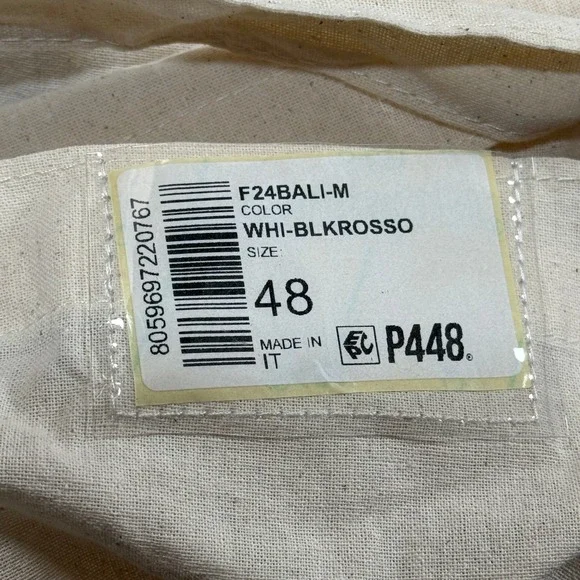 Project‎ Sustainability P448 Leather Sneakers Bali Italy EU 48 US 13.5 White
